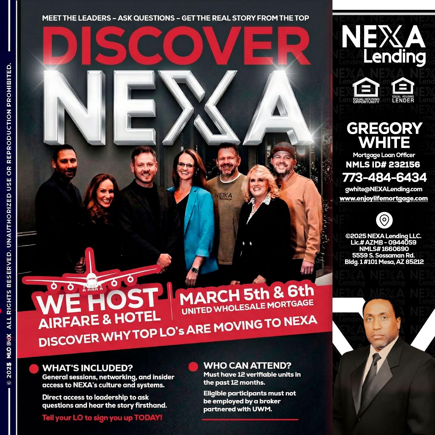 DISCOVER NEXA - Gregory White -Mortgage Loan Officer