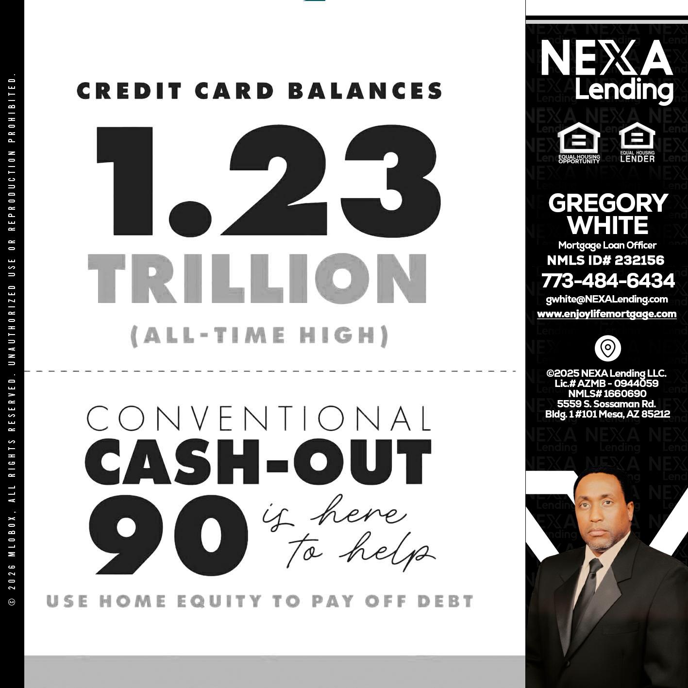 CREDIT CARD BALANCE - Gregory White -Mortgage Loan Officer
