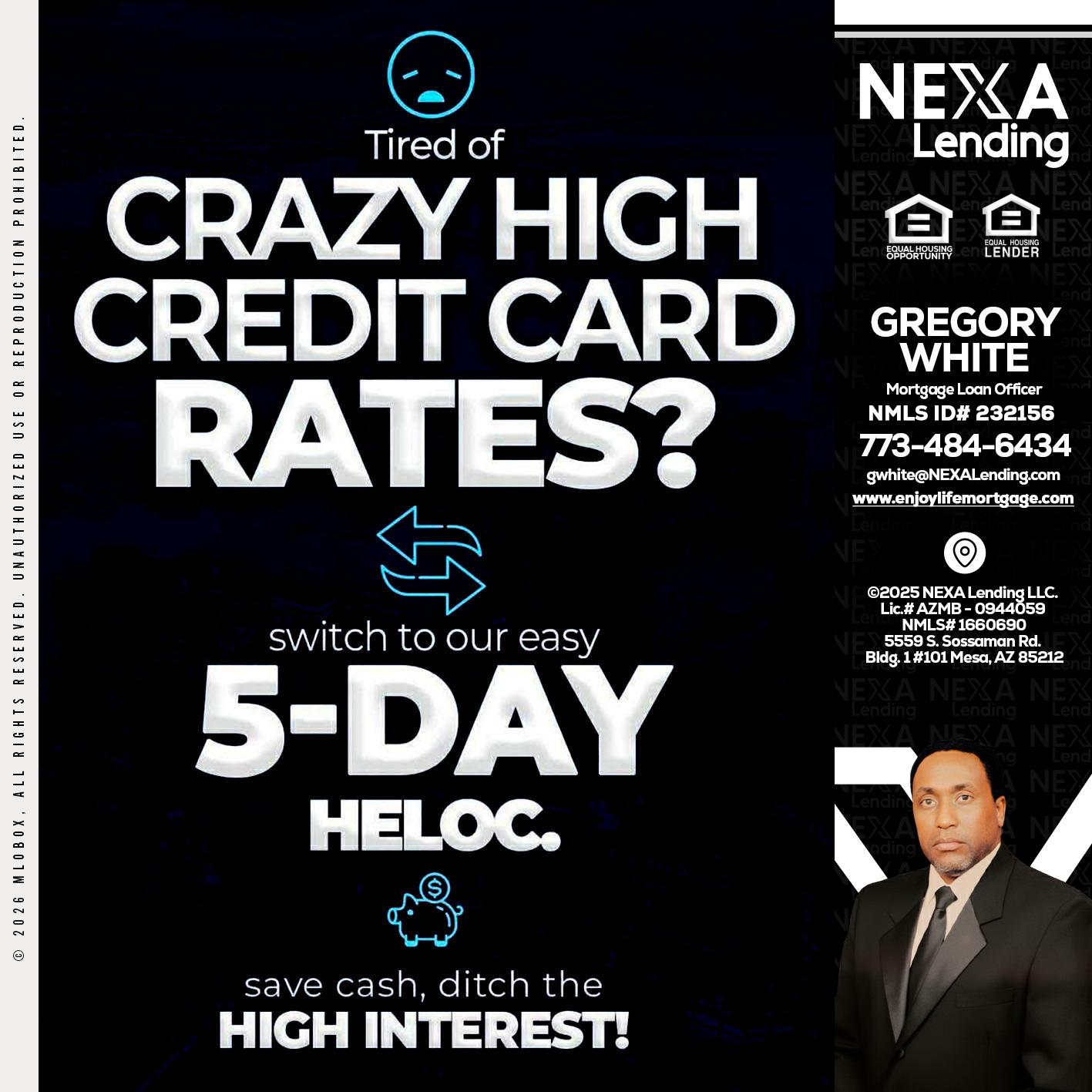 CRAZY HIGH - Gregory White -Mortgage Loan Officer