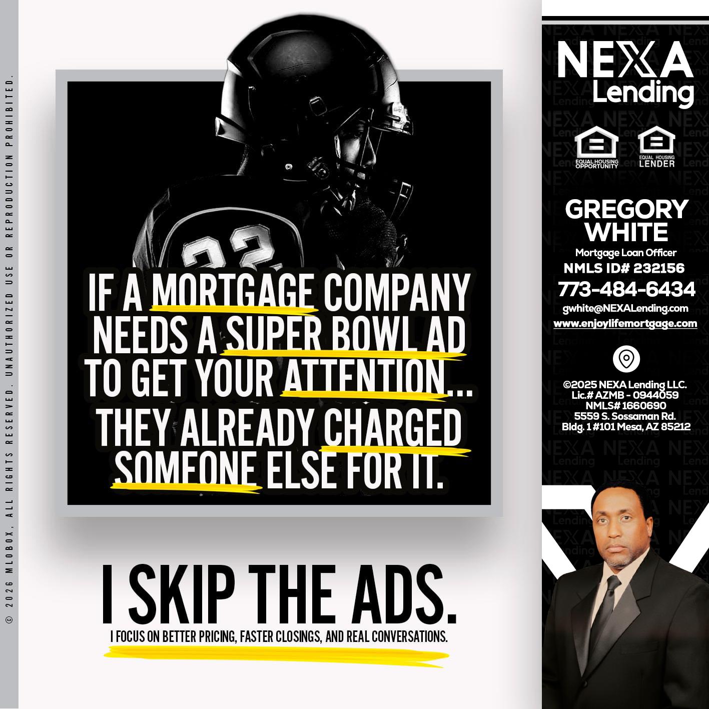 if a mortgage ad - Gregory White -Mortgage Loan Officer