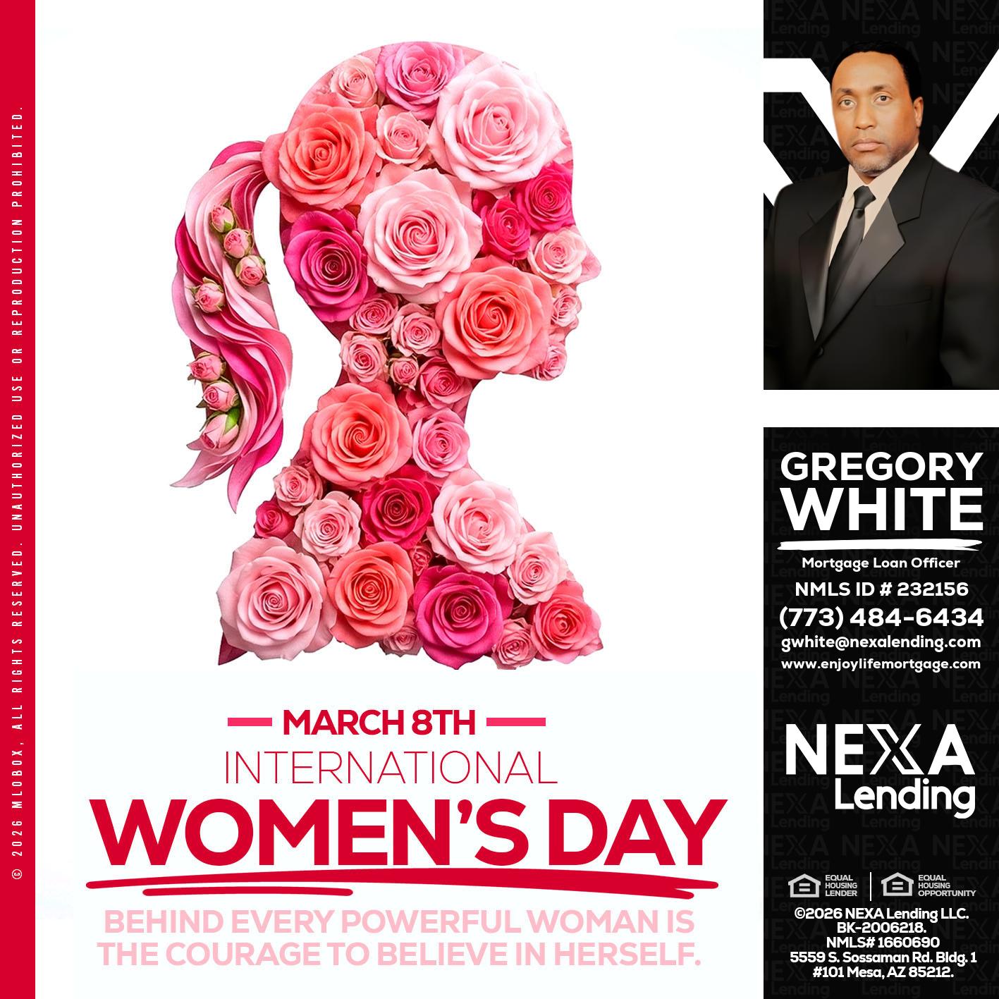 MARCH 8TH - Gregory White -Mortgage Loan Officer