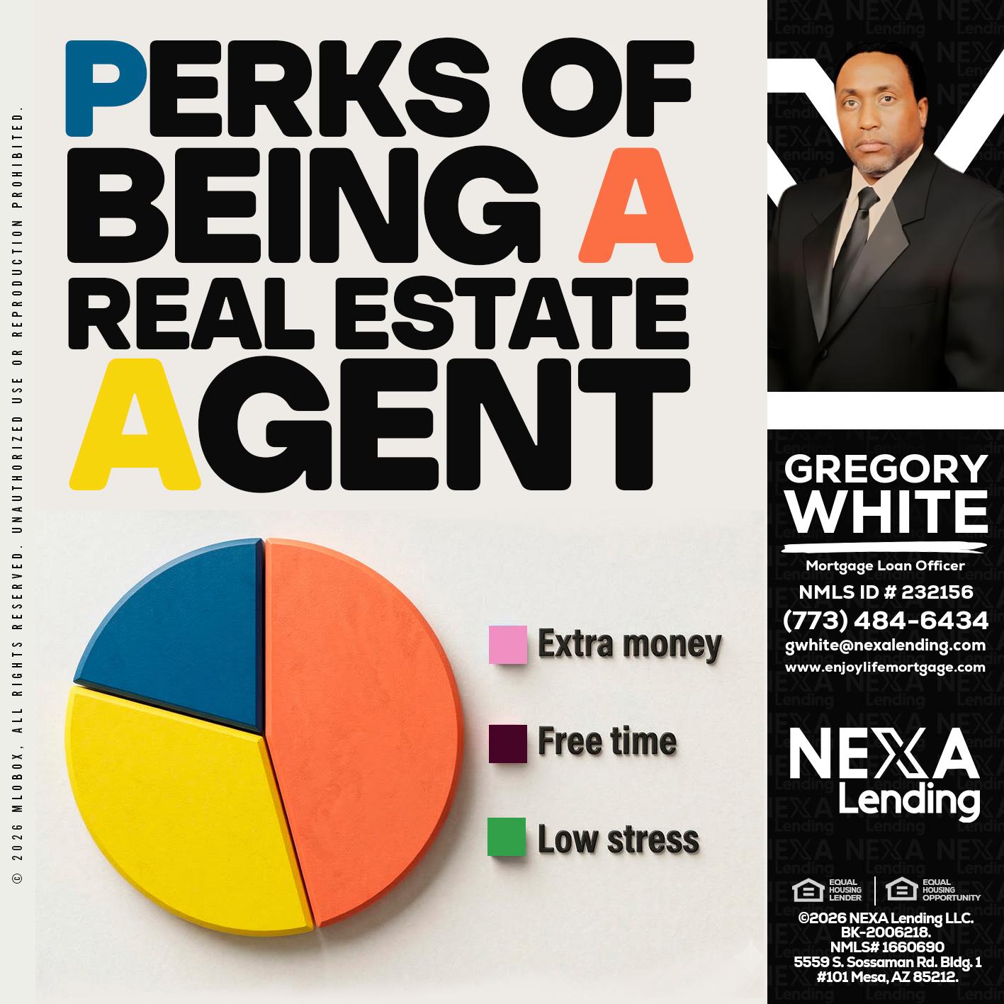 PERKS OF BEING - Gregory White -Mortgage Loan Officer